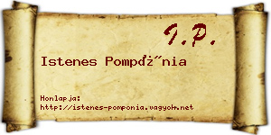 Istenes Pompónia névjegykártya